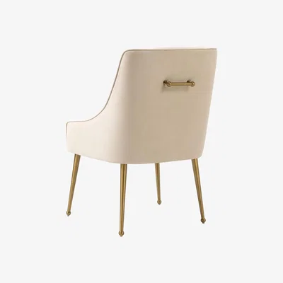 My Furniture Mason Dining Chair Chalk - Brushed Gold Legs