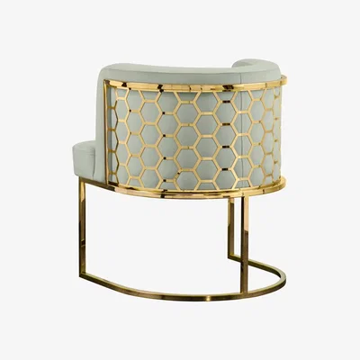 My Furniture Alveare Dining Chair Brass - Jade