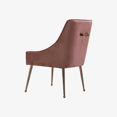 My Furniture Mason Dining Chair Blush Pink - Brushed Gold Legs
