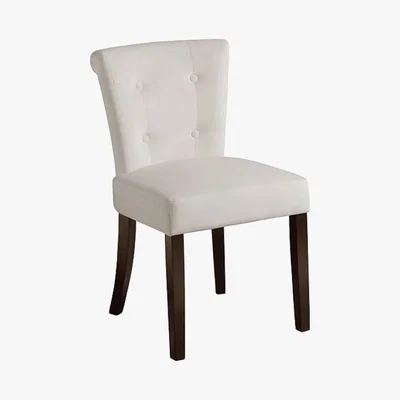 My Furniture Positano Dining Chair with Back Ring / Walnut legs- Cream