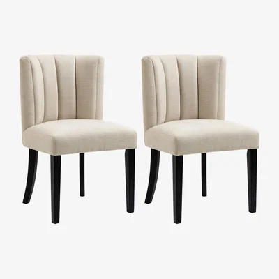 My Furniture Set of 2 Hatfield Dining Chairs - Limestone