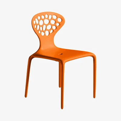 Made in Design Supernatural Stacking chair by Moroso Orange