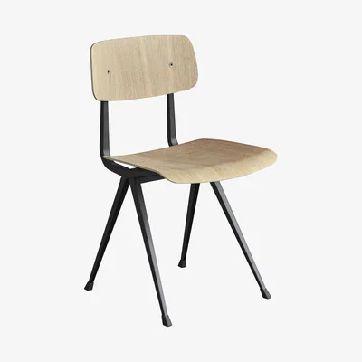 Made in Design Result Chair - / 1958 reissue by Hay Black/Natural wood