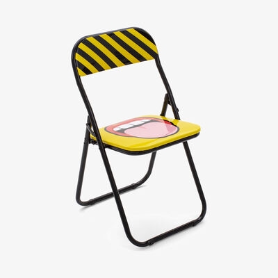 Made in Design Tongue Folding chair - / padded by Seletti Multicoloured