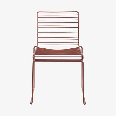 Made in Design Hee Stacking chair - Metal by Hay Orange
