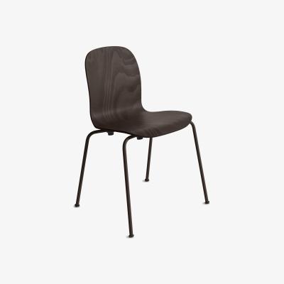 Made in Design Tate Color Stacking chair - / Jasper Morrison, 2012 - Wood by Cappellini Brown