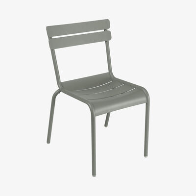 Made in Design Luxembourg Stacking chair - Metal by Fermob Green/Grey