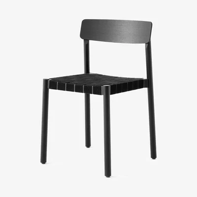 Made in Design Betty TK1 Stacking chair - / Linen straps by &tradition Black