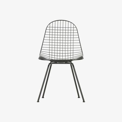 Made in Design Wire Chair DKX Chair - / By Charles & Ray Eames, 1951 by Vitra Black