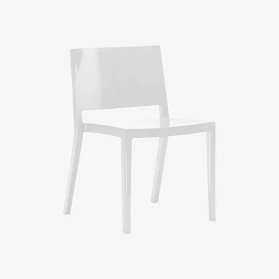 Made in Design Lizz Stacking chair - Glossy version by Kartell White