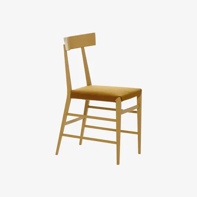 Made in Design Noli Chair - / Fabric & solid beechwood by Zanotta Yellow