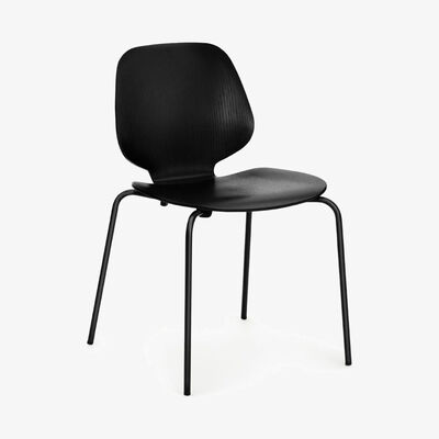 Made in Design My Chair Stacking chair - Wood seat by Normann Copenhagen Black
