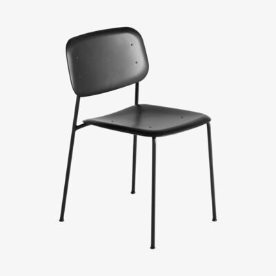 Made in Design Soft Edgde P10 Stacking chair - / Metal & plastic by Hay Black