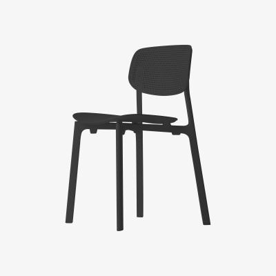 Made in Design Colander Stacking chair - Perforated polypropylen by Kristalia Black