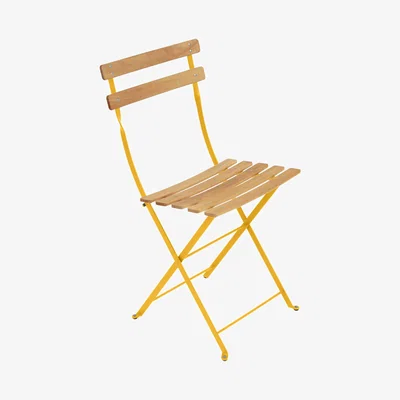 Made in Design Bistro Folding chair - Metal & wood by Fermob Yellow