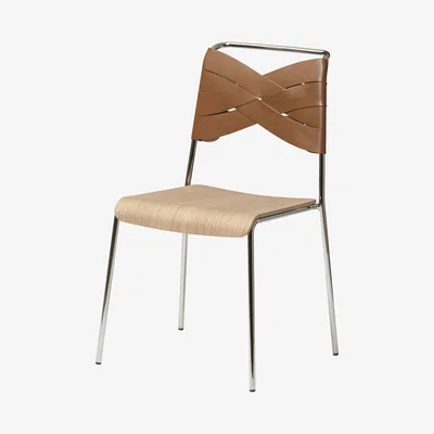 Made in Design Torso Chair - Leather by Design House Stockholm Brown/Natural wood
