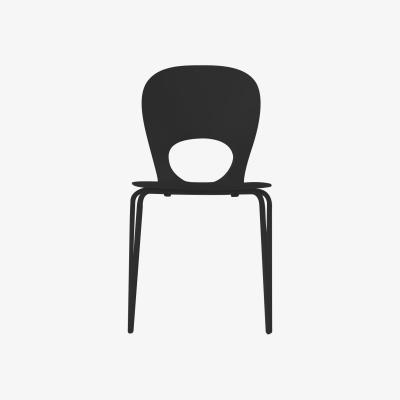 Made in Design Pikaia Stacking chair - Plastic & metal legs by Kristalia Black