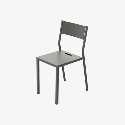 Made in Design Take INDOOR Stacking chair - Metal by Matière Grise Grey