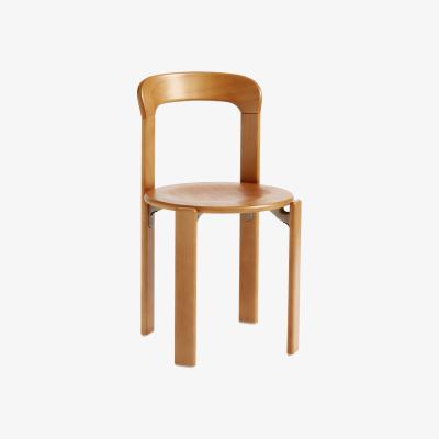 Made in Design Rey Stacking chair - / By Bruno Rey x Dietiker, 1971 - Wood by Hay Natural wood