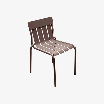 Made in Design Stripe Stacking chair - By Matali Crasset by Fermob Brown