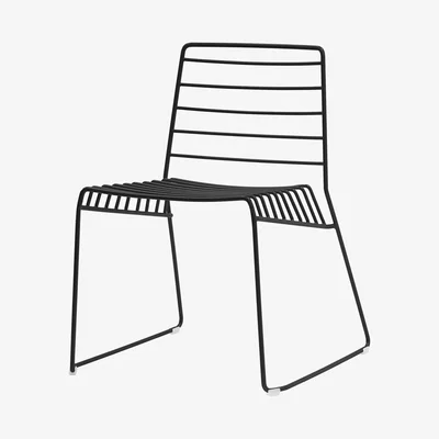 Made in Design Park Stacking chair - Metal by B-LINE Black