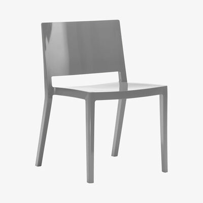 Made in Design Lizz Stacking chair - Glossy version by Kartell Grey