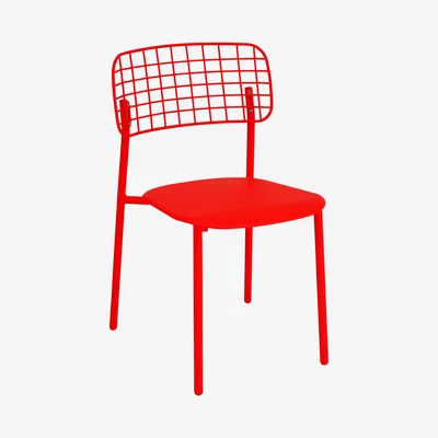 Made in Design Lyze Stacking chair - Metal by Emu Red