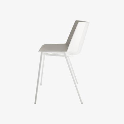 Made in Design Aiku Stacking chair - / Metal square legs by MDF Italia White/Grey