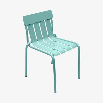 Made in Design Stripe Stacking chair - By Matali Crasset by Fermob Blue