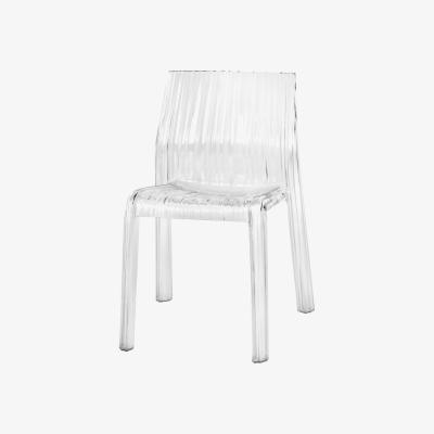Made in Design Frilly Stacking chair - transparent / Polycarbonate by Kartell Transparent