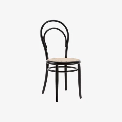 Made in Design N° 14 Chair - / Caned seat - 1860 reissue by Wiener GTV Design Black/Natural wood