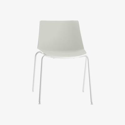 Made in Design Aiku Stacking chair - / Metal round legs by MDF Italia White/Grey