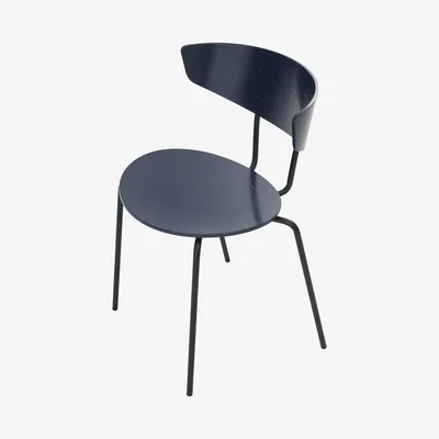Made in Design Herman Stacking chair - Wood & metal by Ferm Living Blue