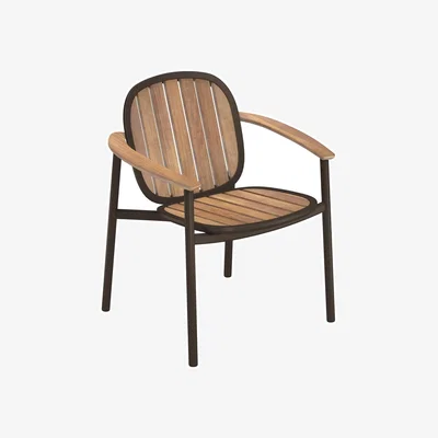 Made in Design Twins Stackable dining chair wood brown wood & metal - Emu