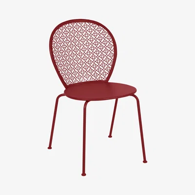 Made in Design Lorette Stacking chair - / Metal by Fermob Red