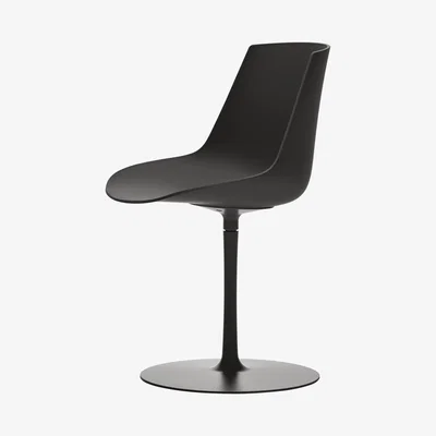 Made in Design Flow Color Swivel chair - / Central leg by MDF Italia Grey