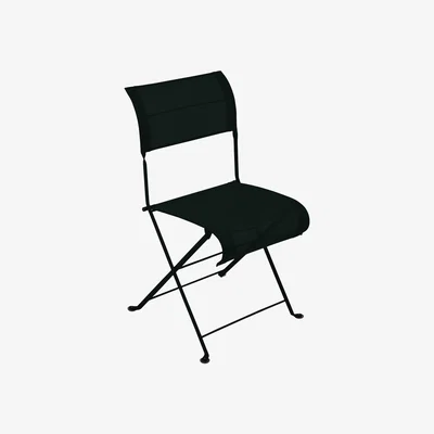 Made in Design Dune Folding chair - Fabric by Fermob Black