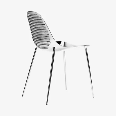 Made in Design Mammamia Punk Chair - Hobnailed / Metal shell & legs by Opinion Ciatti Metal
