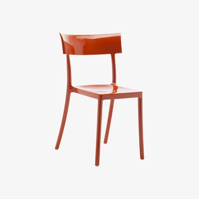 Made in Design Generic Catwalk Stacking chair - / Polycarbonate by Kartell Red/Orange