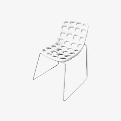 Made in Design Chips Stacking chair - Plastic & metal legs by MyYour White