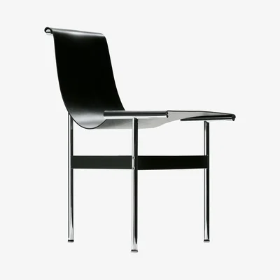 Made in Design New york Chair - / Leather - 1952 Reissue by ICF Black