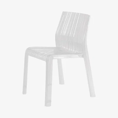 Made in Design Frilly Stacking chair - opaque / Polycarbonate by Kartell White