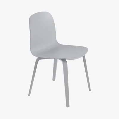 Made in Design Visu Chair - / Wooden legs by Muuto Grey