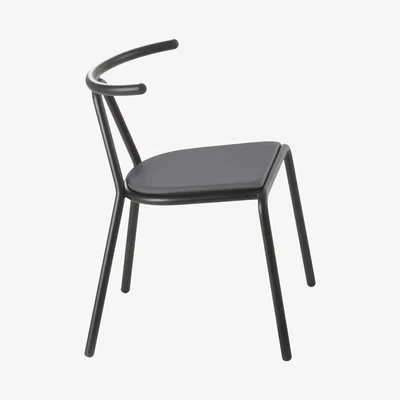 Made in Design Toro Padded chair - Fabric seat by B-LINE Black
