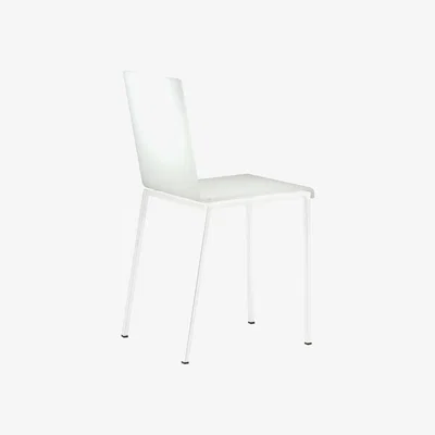 Made in Design Bianca Chair - Matt resine & metal legs by Zeus White