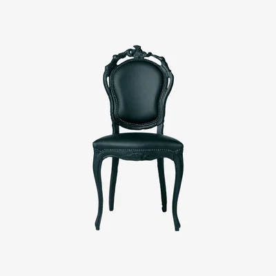 Made in Design Smoke Chair Padded chair - Wod & leather by Moooi Black