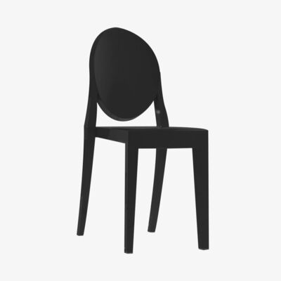 Made in Design Victoria Ghost Stacking chair - opaque/ Polycarbonate by Kartell Black