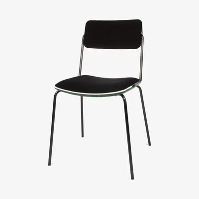 Made in Design Double jeu Padded chair - / Velvet by Maison Sarah Lavoine Green/Black