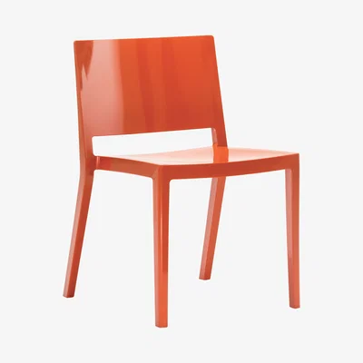 Made in Design Lizz Stacking chair - Glossy version by Kartell Orange