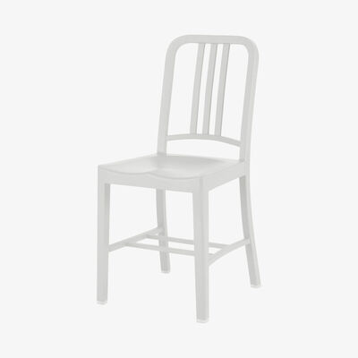 Made in Design 111 Navy chair Chair - Recycled plastic by Emeco White